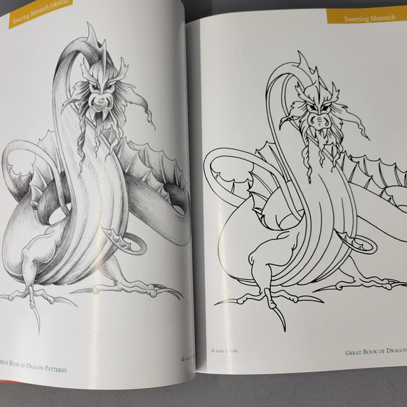 Great Book of Dragon Patterns Lora S. Irish Rev 2nd Ed Softcover 100+ Fox Chapel - Picture 4 of 14